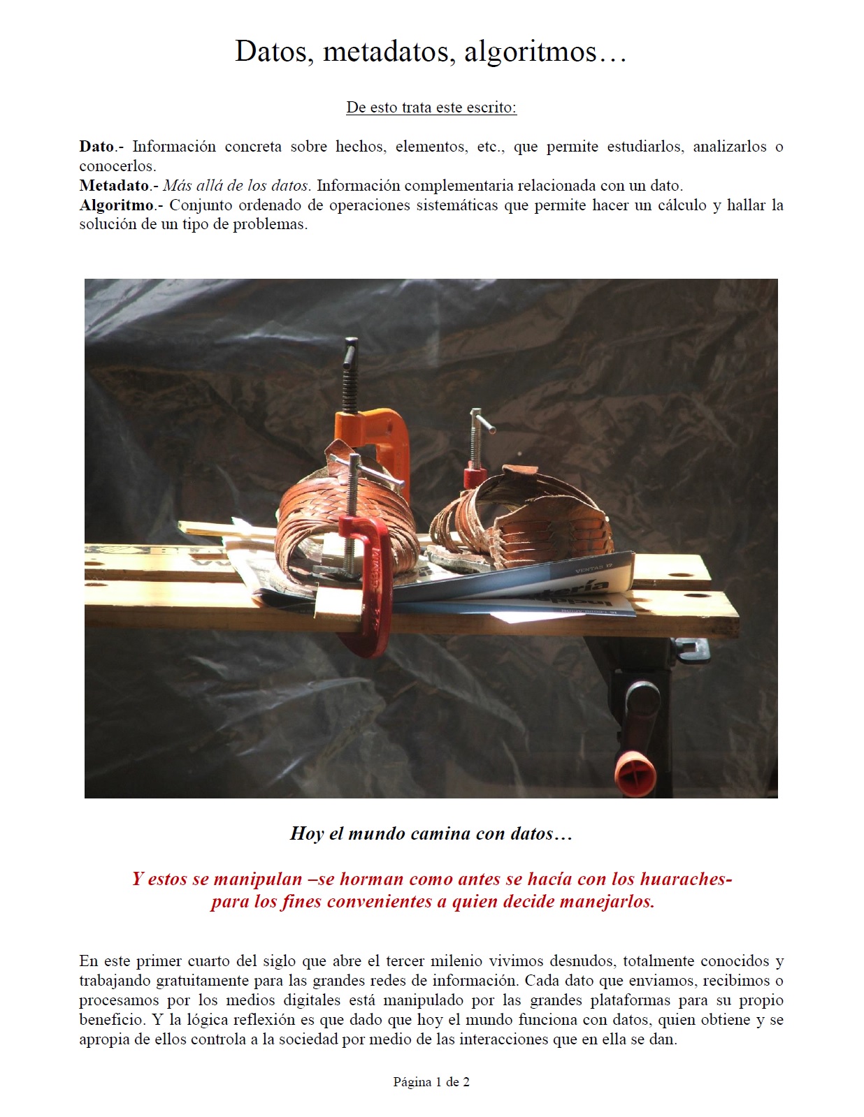 Lee, piensa y cuestiona...